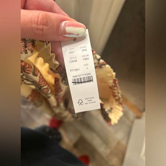 J Crew Cropped Stratus pant in block print, NWT SZ L - Picture 12 of 13